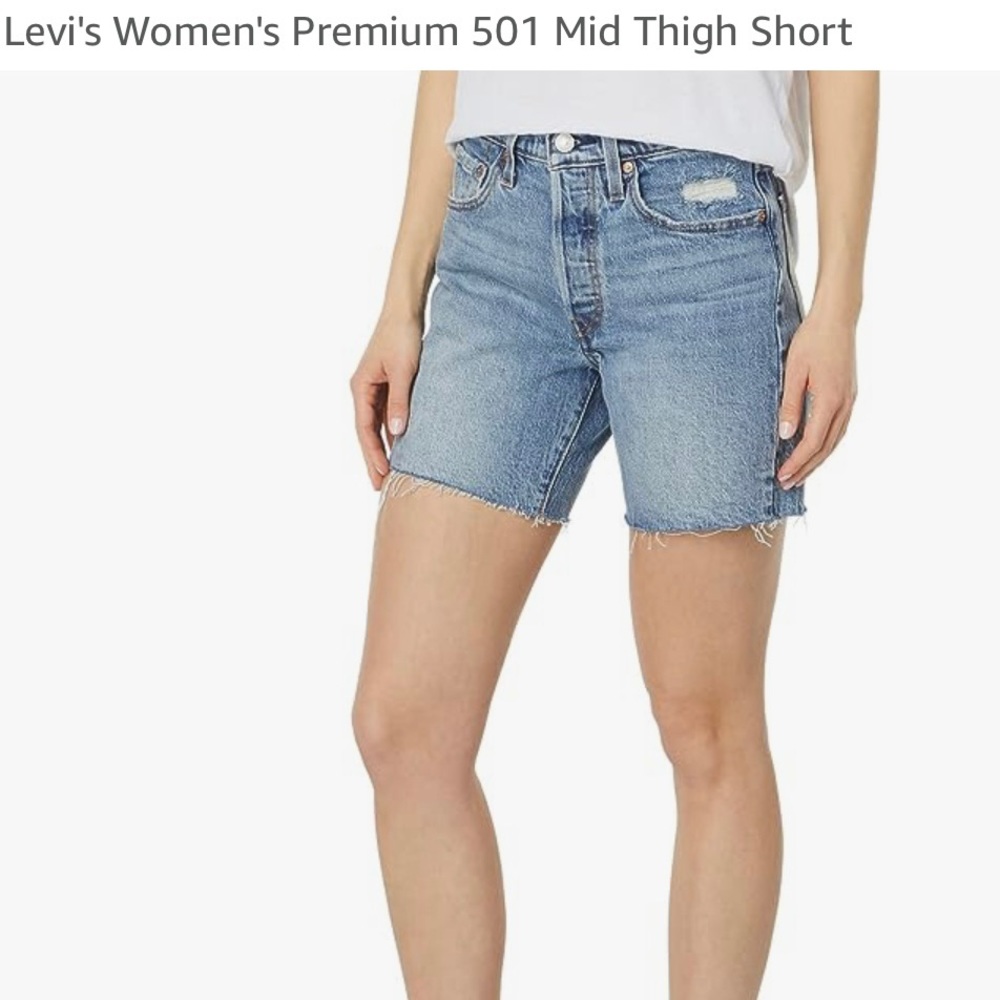 New Women’s high rise Levi’s longer shorts.